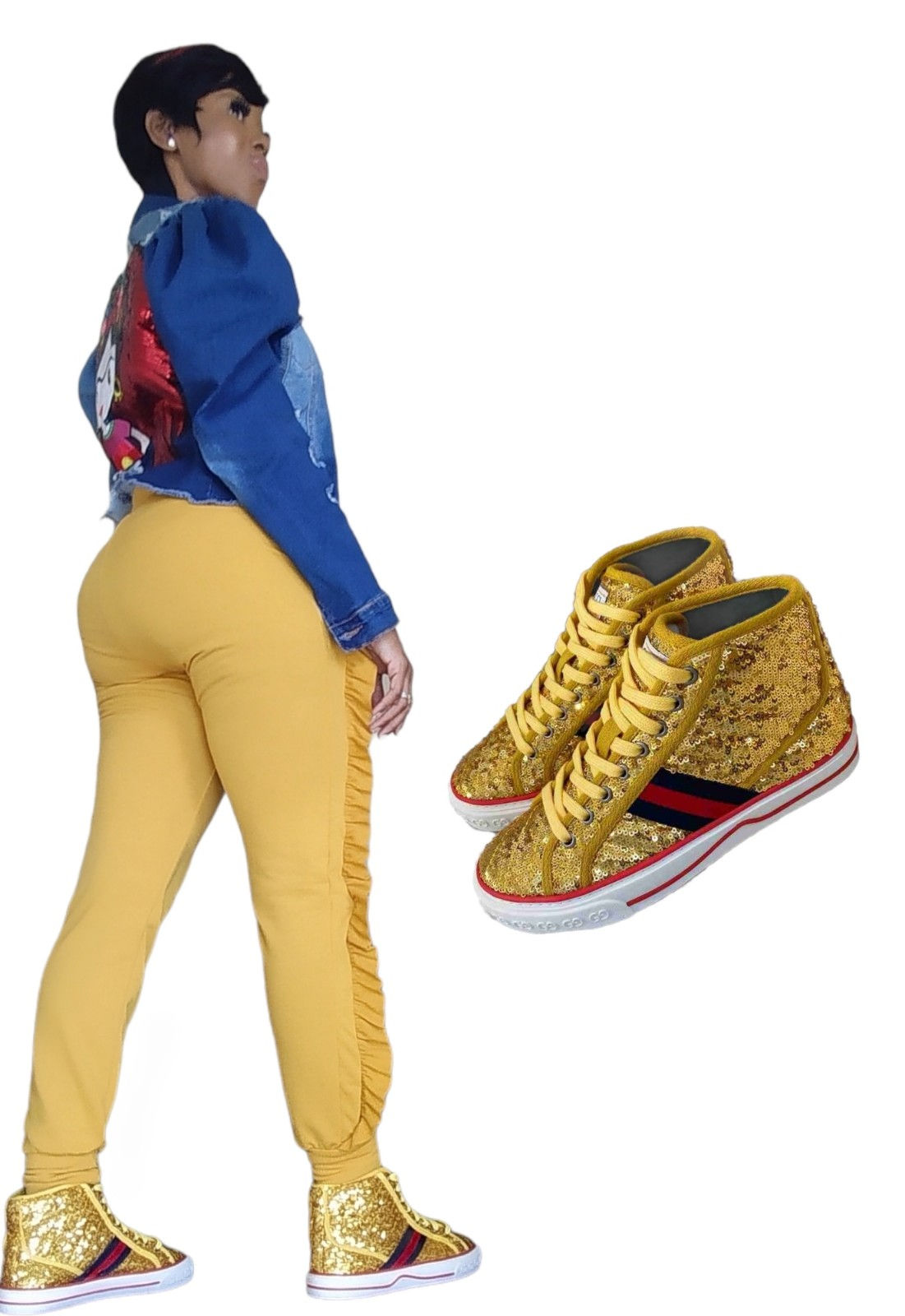 G - Web Sequins High Tops