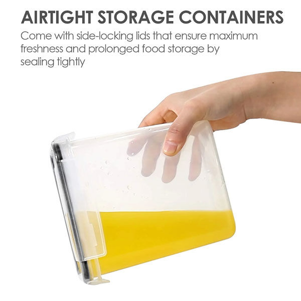 Food Storage Containers 1 7L for Snacks Set 5 BPA Free Keep Food Fresh Airtight