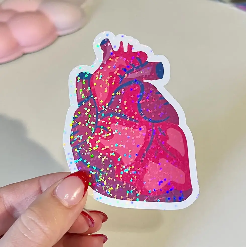 Holographic Anatomical Heart | Weird | Sparkly | Love