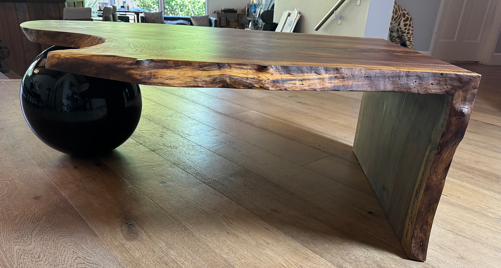 Thumbnail: Live Edge Claro Walnut Waterfall Coffee Table