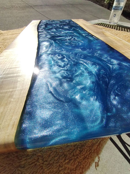 Resin River Board with Maple