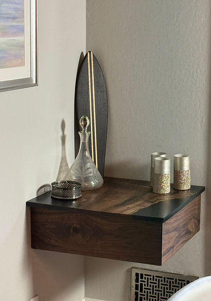 Floating Wall Shelf with Storage Drawer