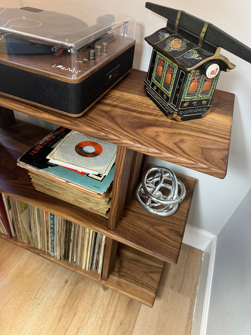 Thumbnail: Mid Century Solid Walnut Turn Table Display