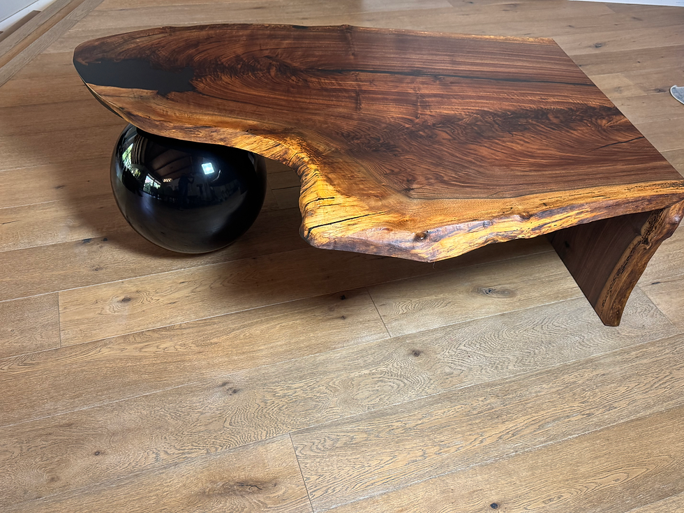 Thumbnail: Live Edge Claro Walnut Waterfall Coffee Table