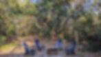Chairs around fire ring