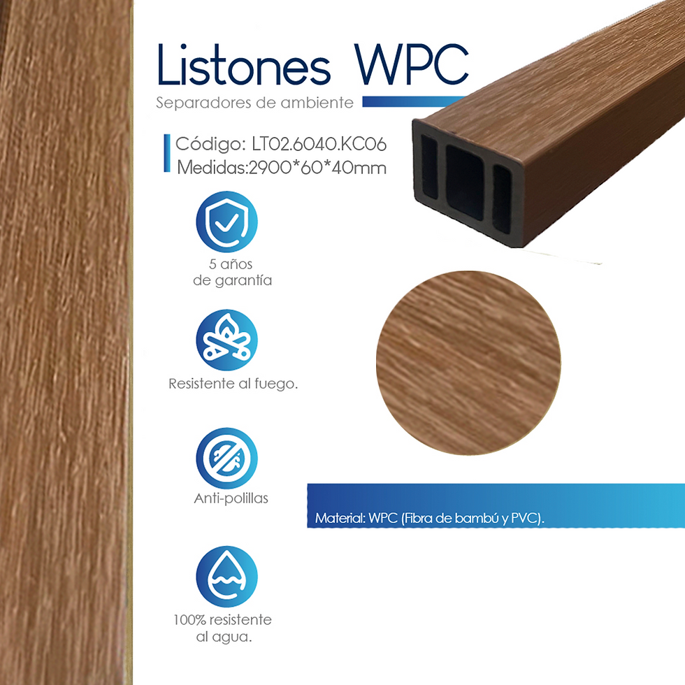 Miniatura: Listón WPC para exterior  LT02.6040.KC06