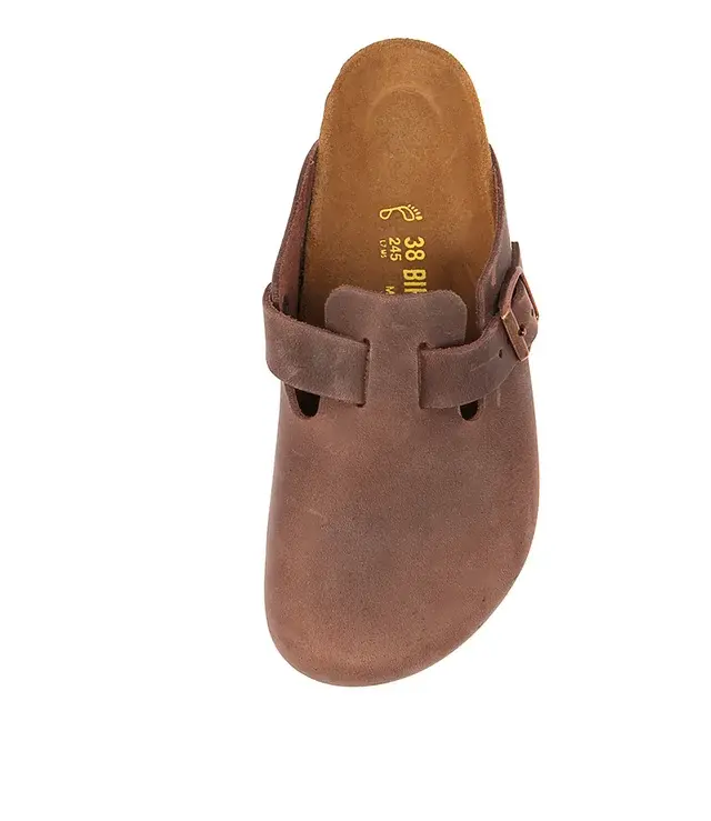Thumbnail: Birkenstock Boston Habana Oiled Leather Unisex Clog