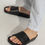 Thumbnail: Barbados Black Birkenstock Slides Unisex Sandals