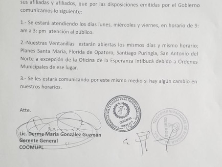 ATENCIÓN AFILIADAS Y AFILIADOS "COMUNICADO"