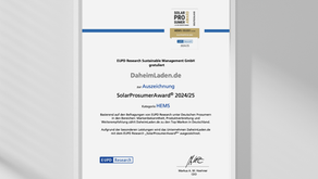 SolarProsumerAward 2024/25 for DaheimLaden.de