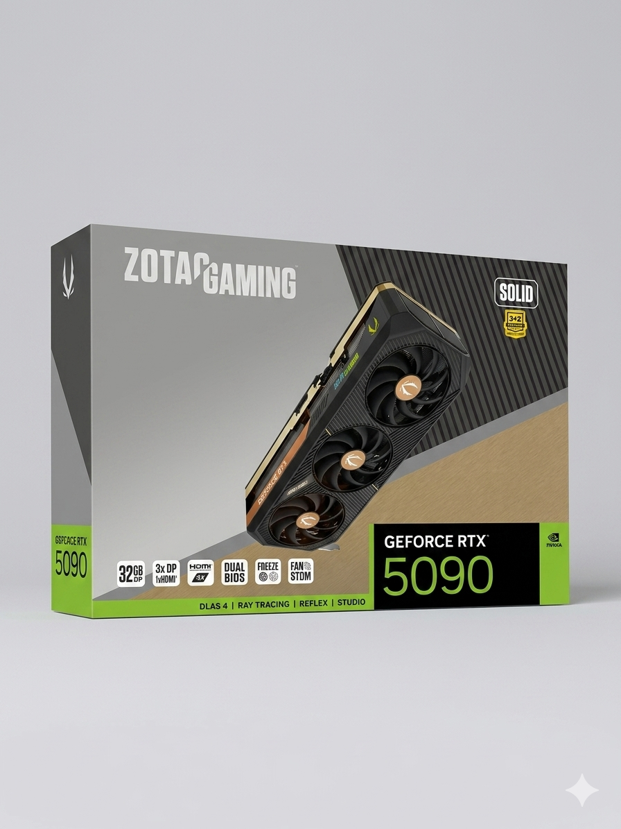 Zotac Gaming RTX 5090 front of box
