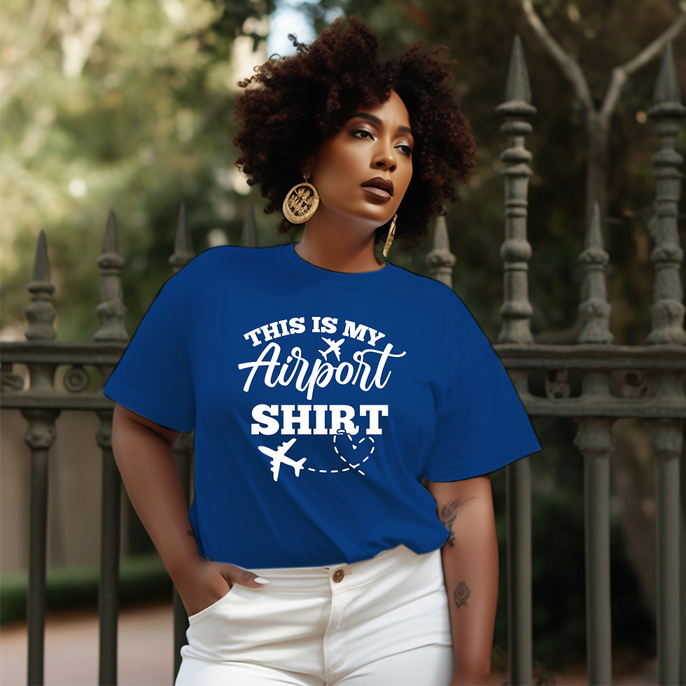 This is my Airport Shirt (Royal & White) Unisex