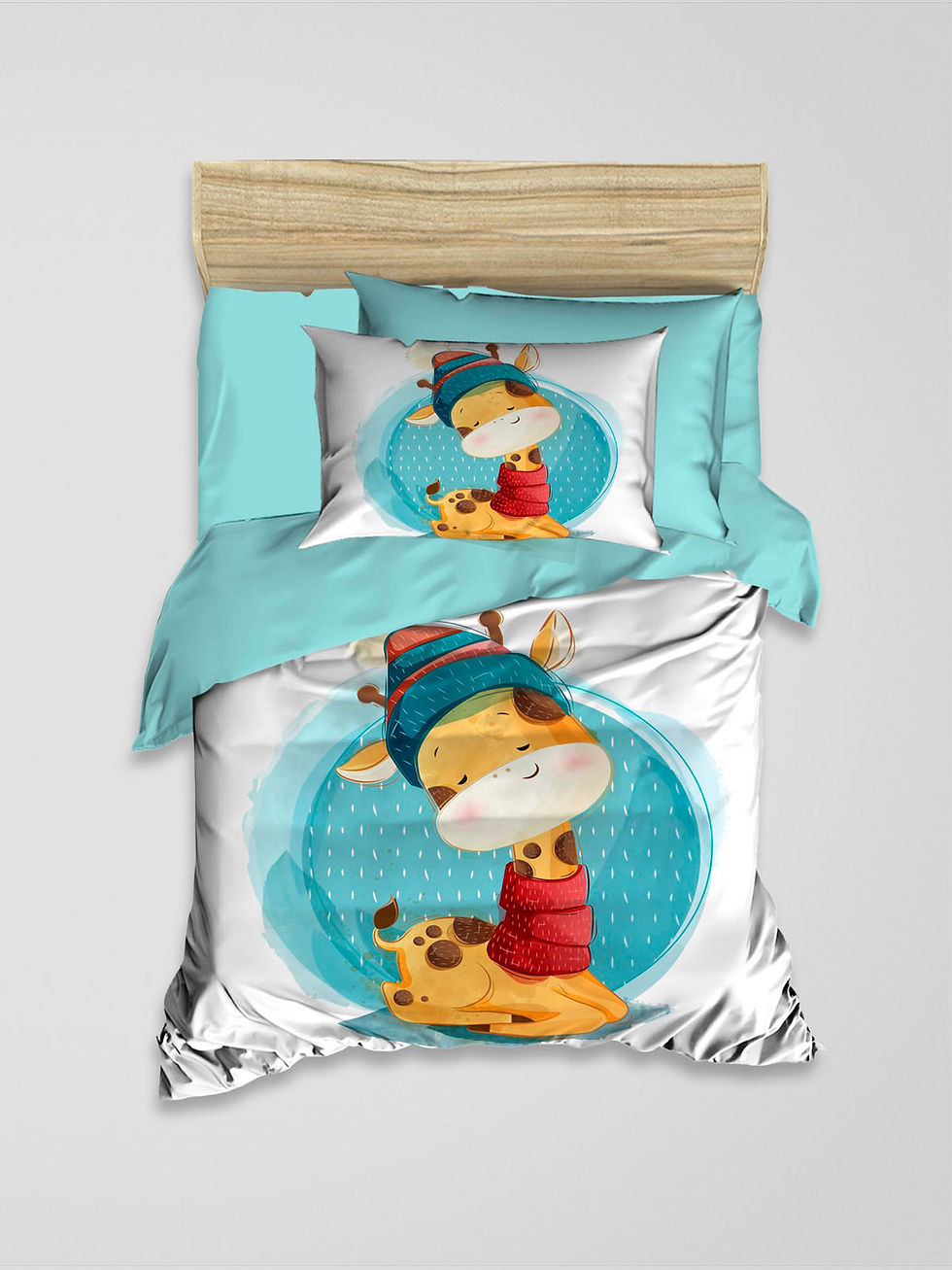 Renforcé Bettwäsche-Set für Baby «Kleine Giraffe»