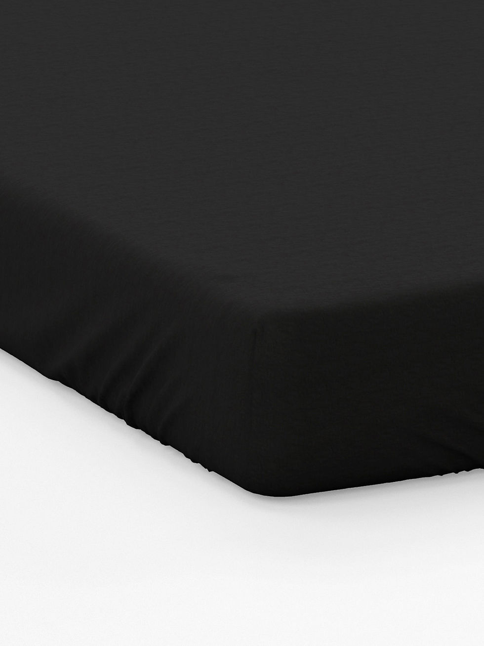 Satin Spannbettlaken Schwarz