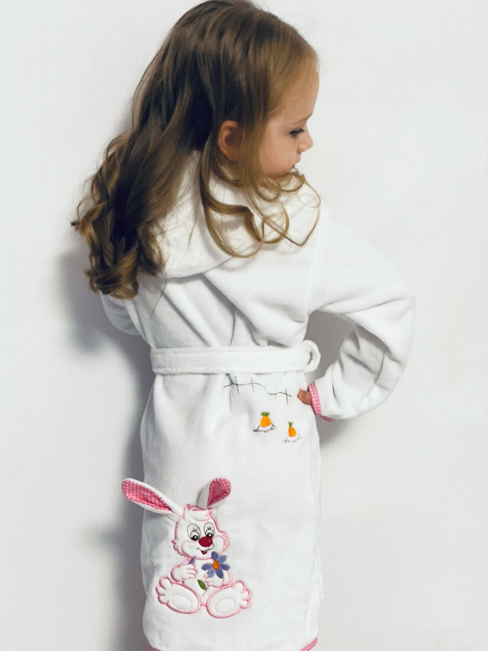 Miniaturbild: Mädchen Frottee Bademantel mit Kapuze