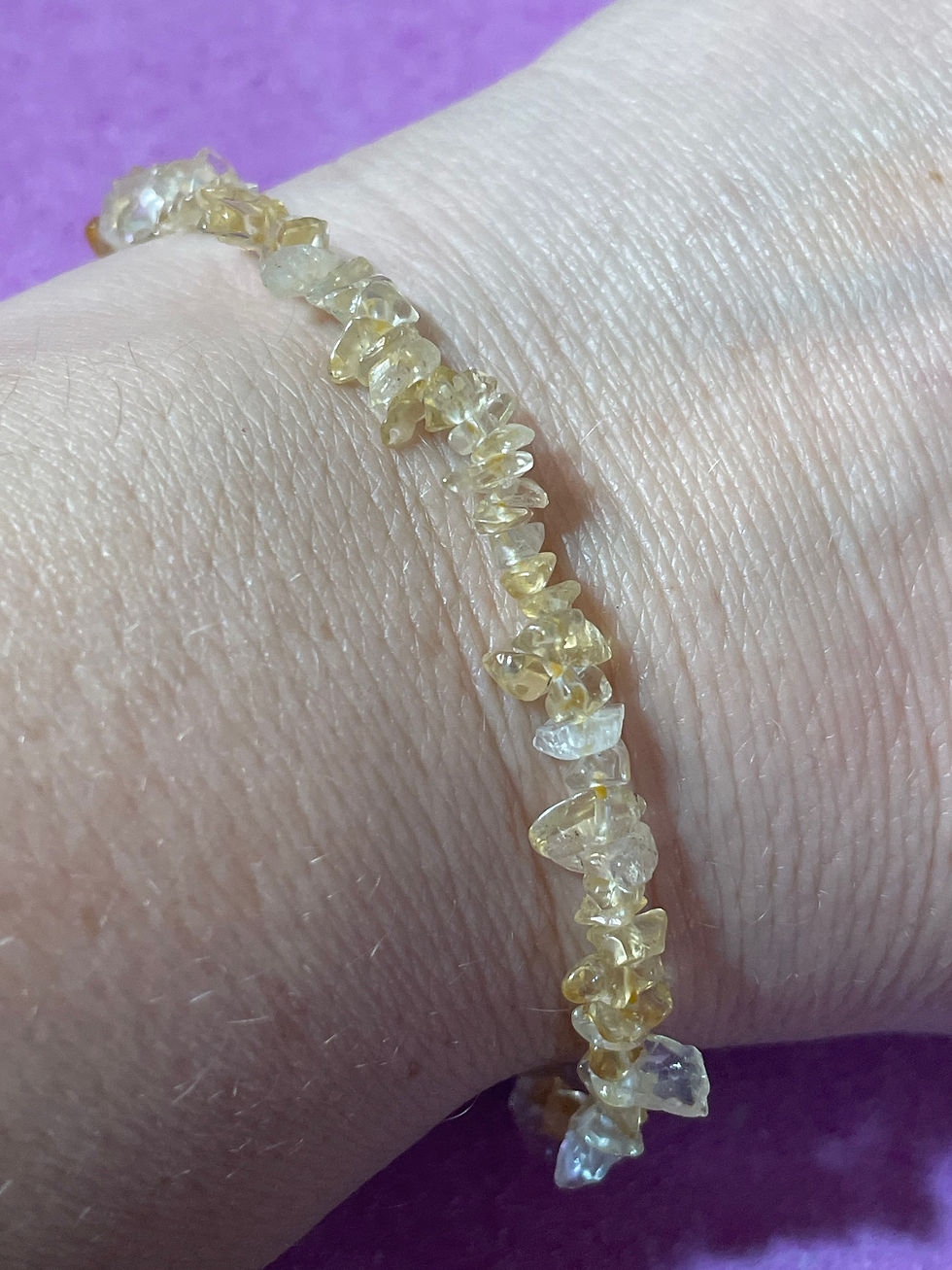 Miniatura: Bracciale chips quarzo citrino 