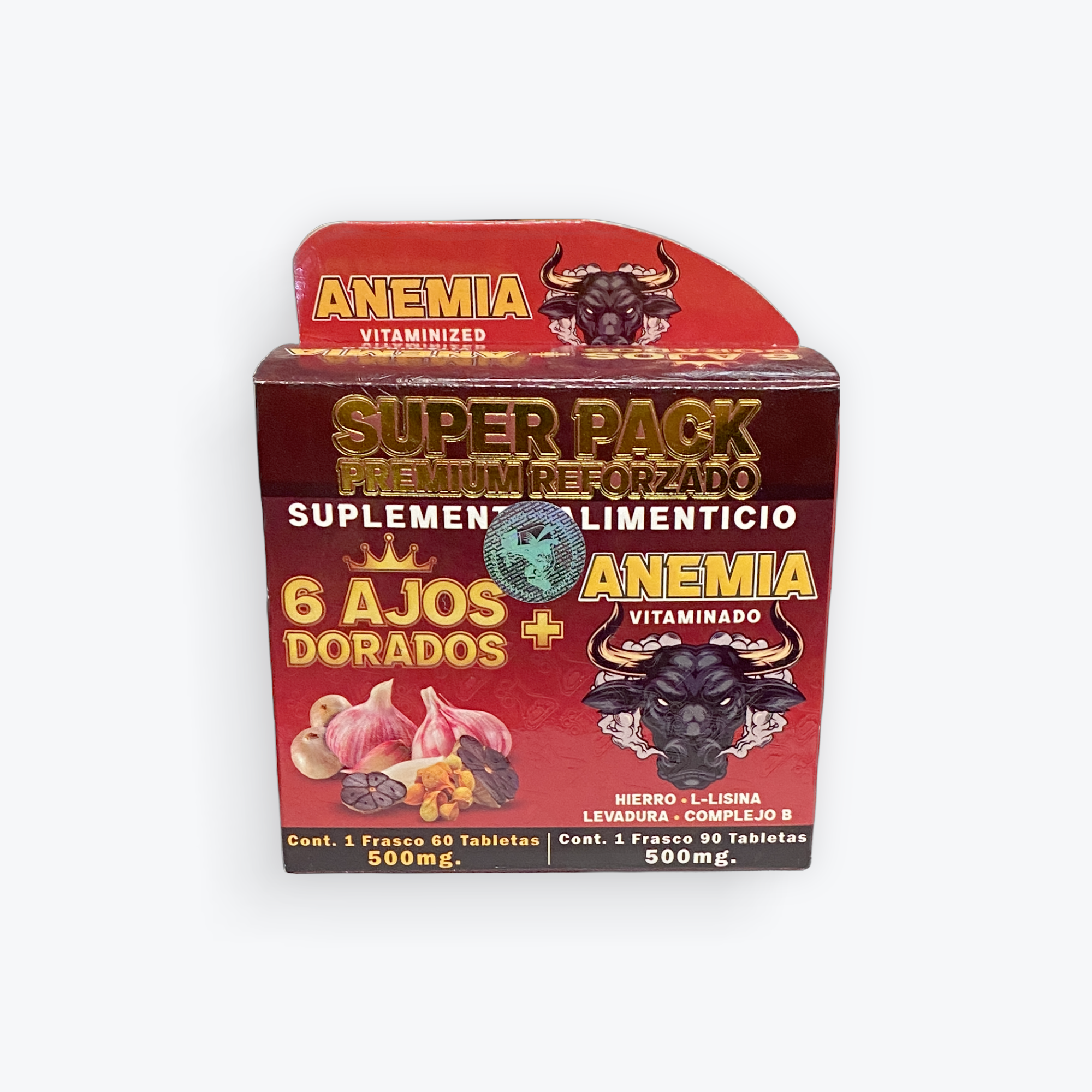 6 Ajos Dorados y Anemia Vitaminado
