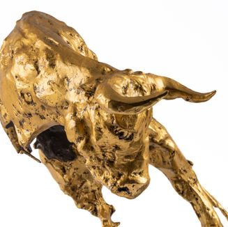 bronze bull gold leaf yann normand 