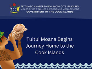 Tuitui Moana Begins Journey Home to the Cook Islands