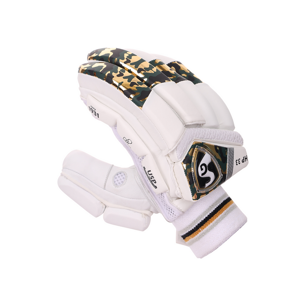 Thumbnail: SG HP 33 WHITE RH BATTING GLOVES ADULT 
