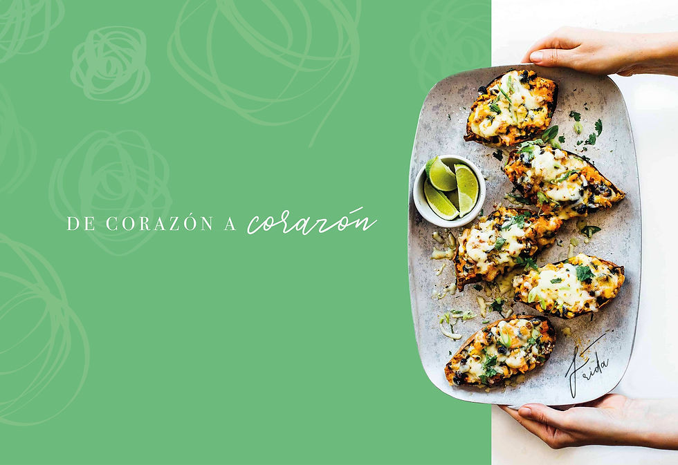 Slogan De corazón a corazón with a dinner plate photography
