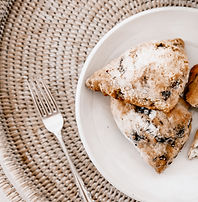 A plate of croissants.