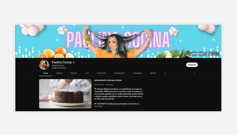 Youtubers famosos: Paulina Cocina