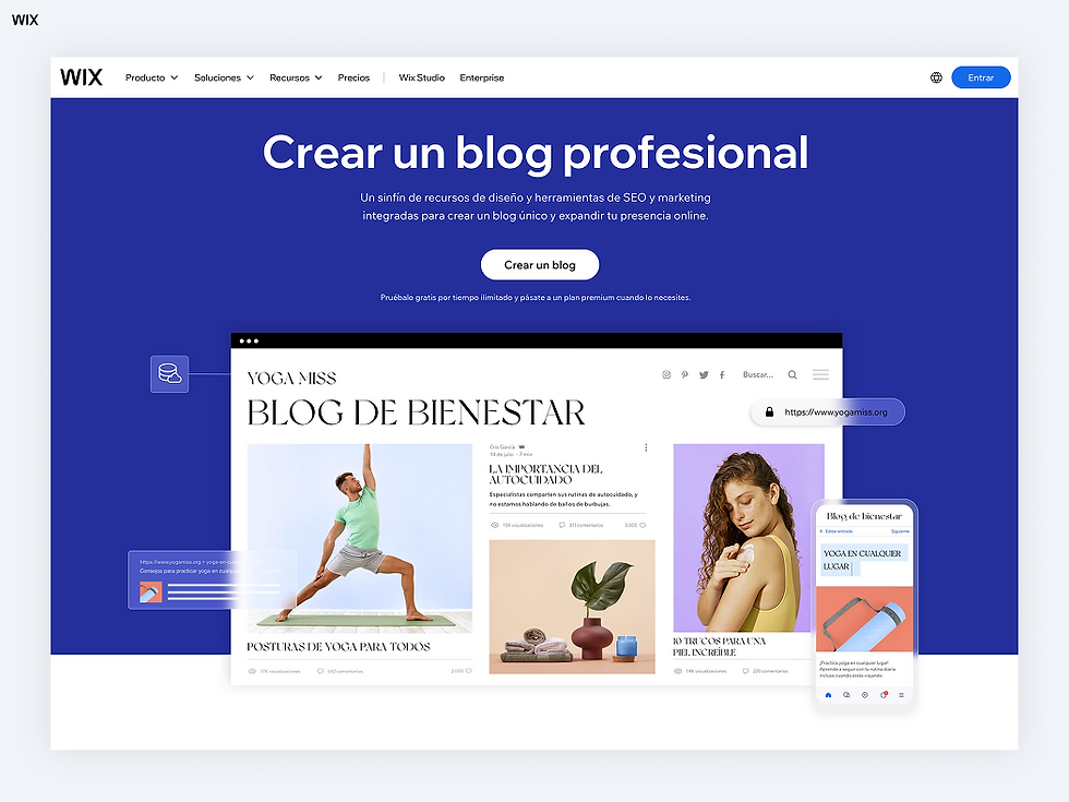 crear un blog con wix