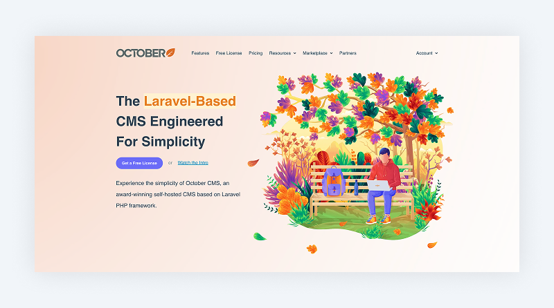 Alternativas a Wordpress: October CMS