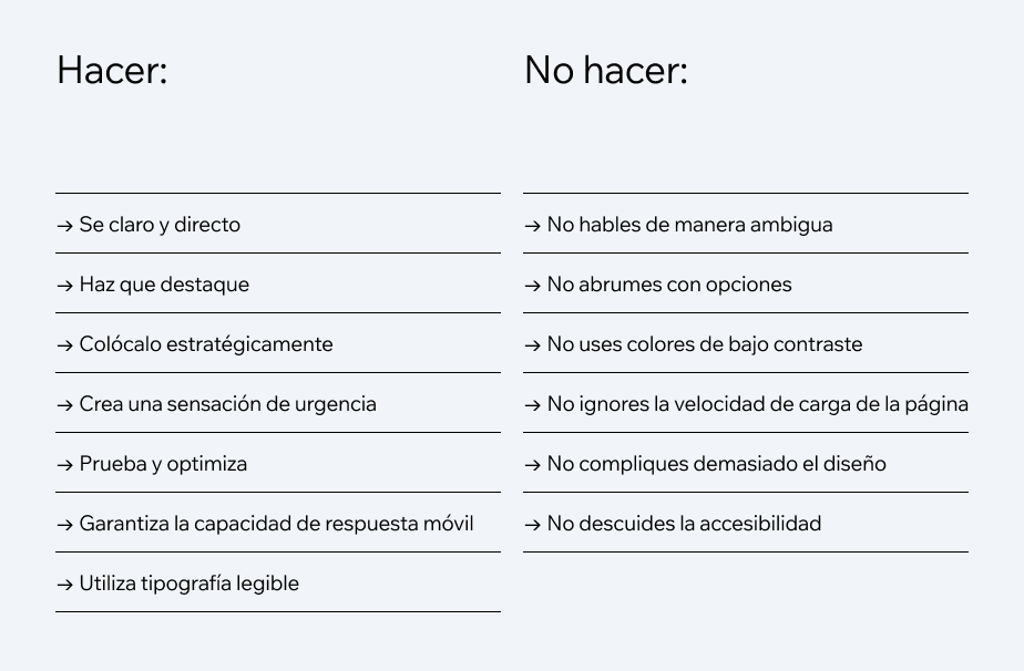 Cual es la mejor manera de implementar una CTA
