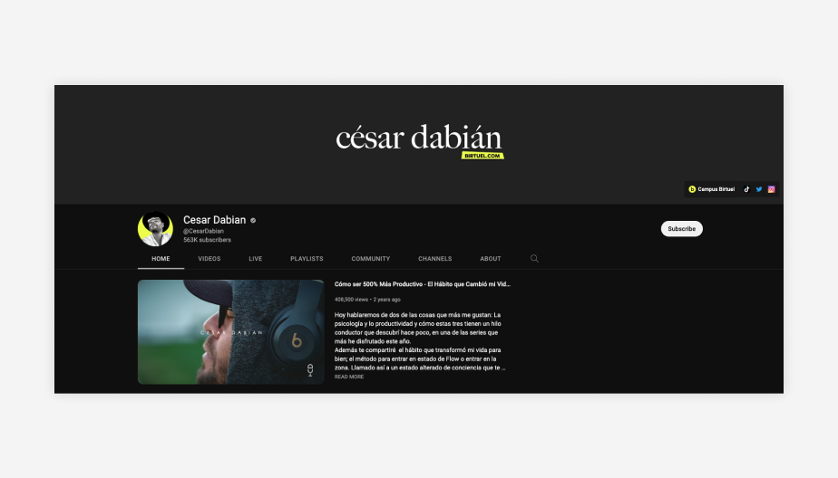Youtubers famosos: Cesar Dabian