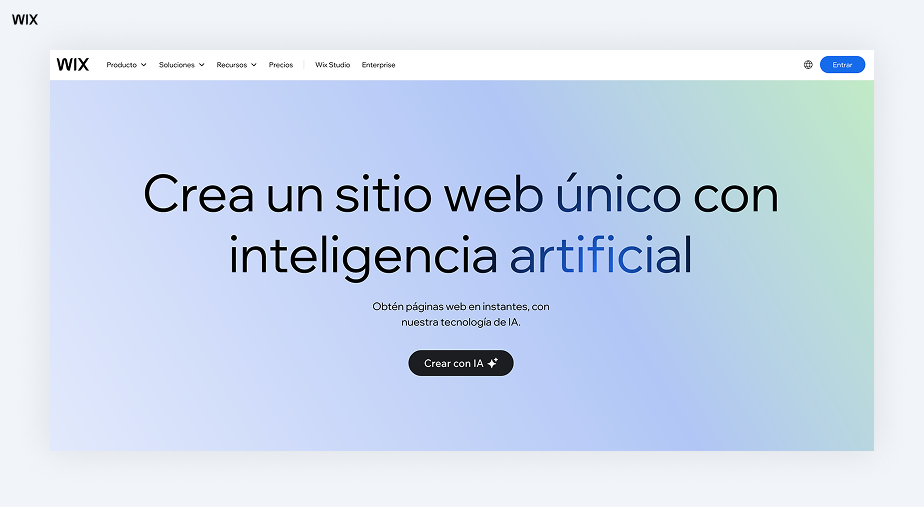 creador de paginas web con IA de wix