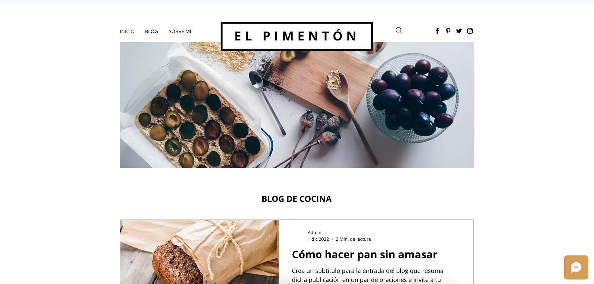 plantilla web para blog