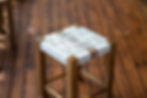 Woven Top Wooden Stool