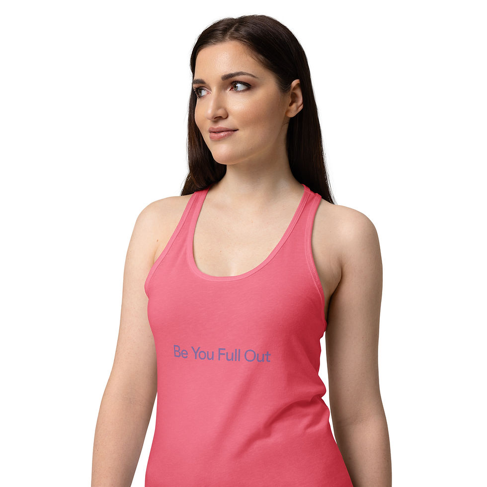 Thumbnail: Be You Ful Out Women’s fitted racerback tank top