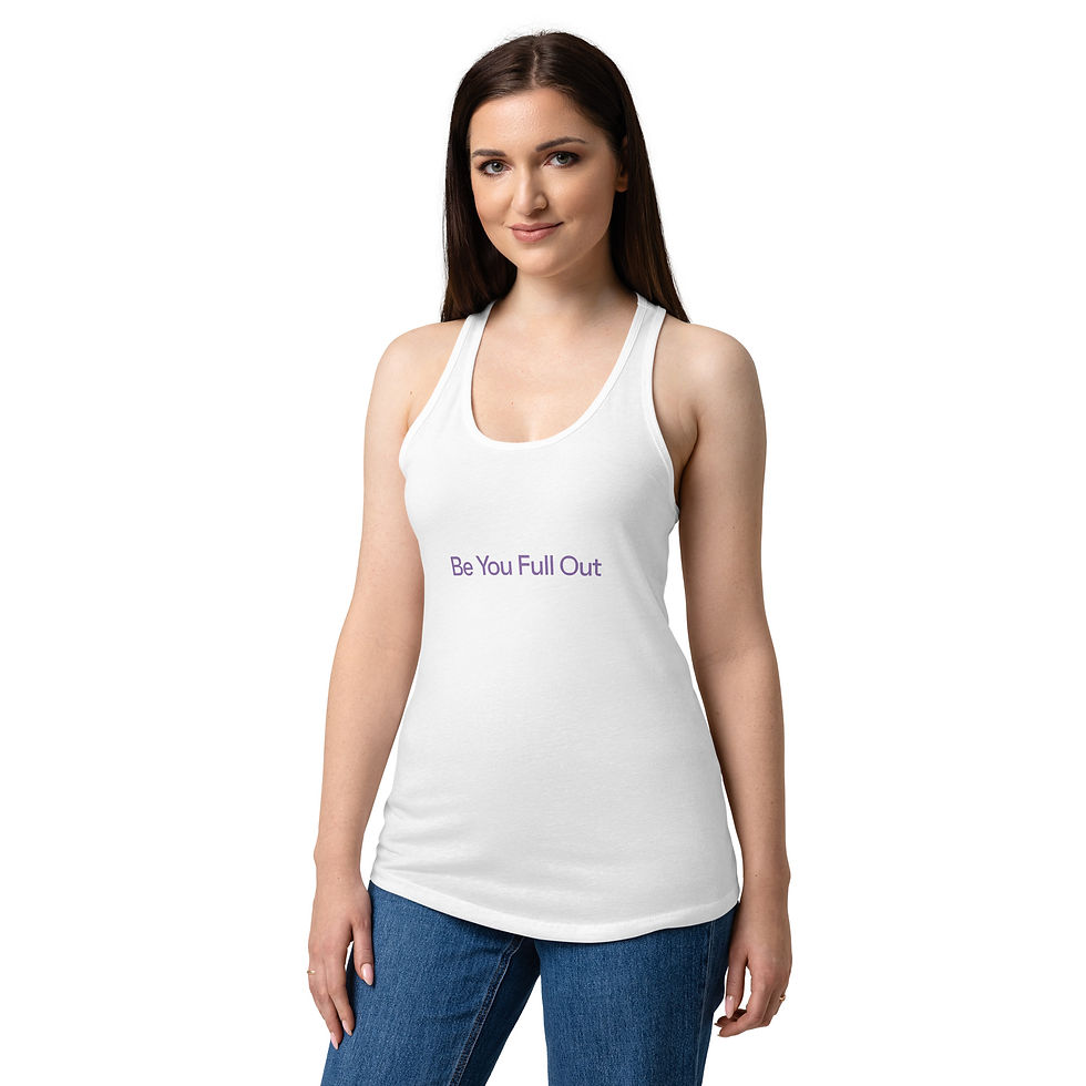 Thumbnail: Be You Ful Out Women’s fitted racerback tank top