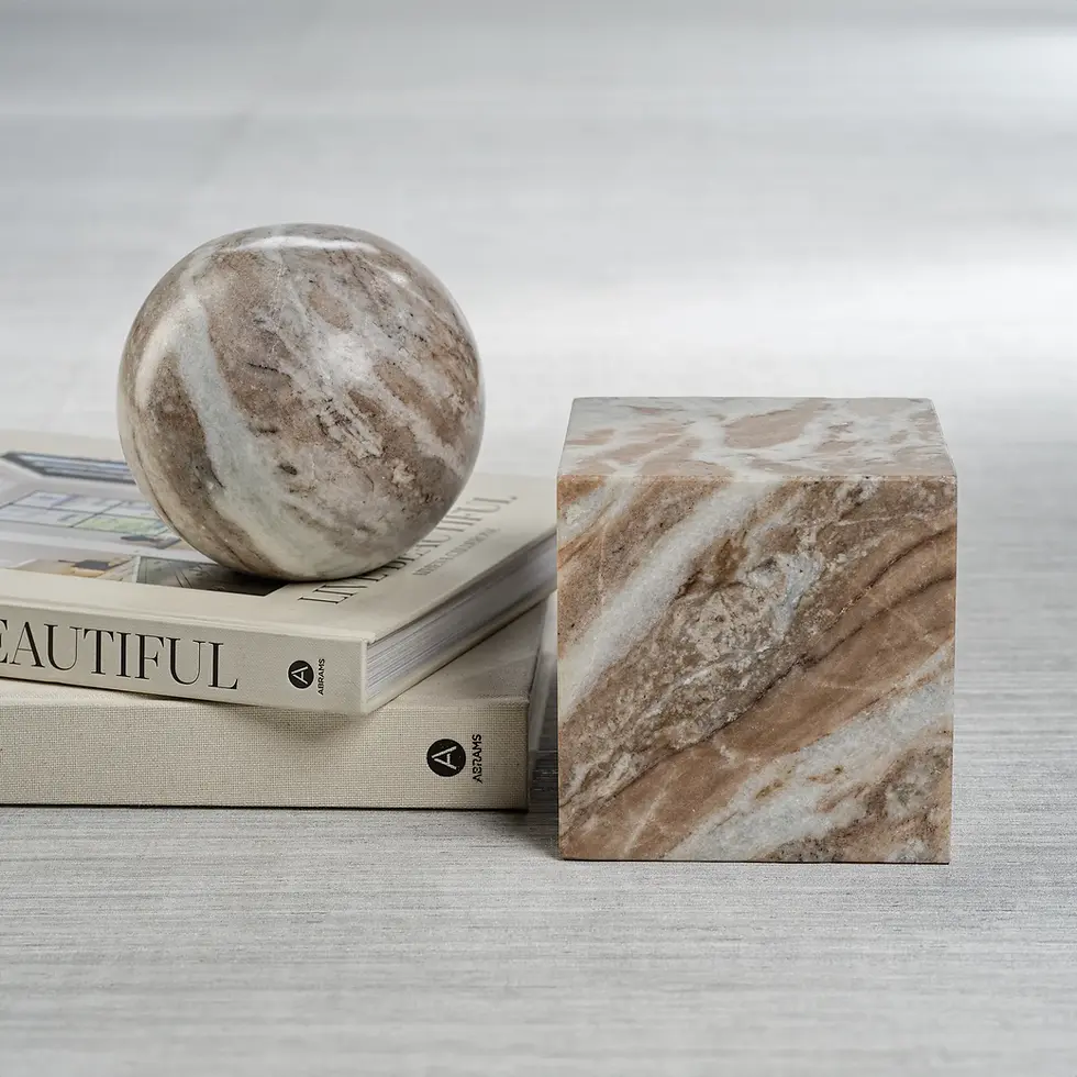 Thumbnail: Arabescato Marble Bookend - Ball