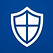 blue and white shield