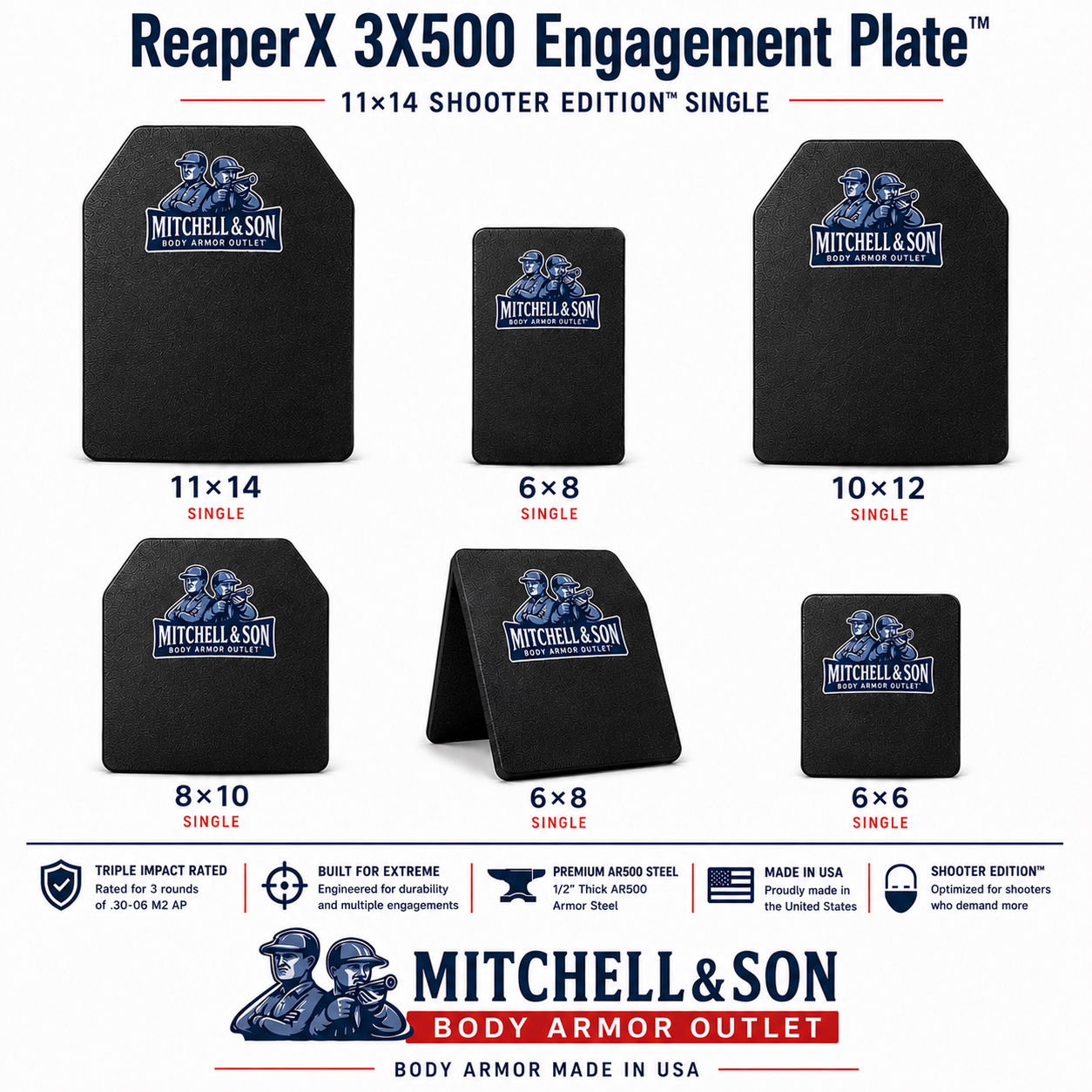 ReaperX 3X500 Engagement Plate™ 8x10 Single