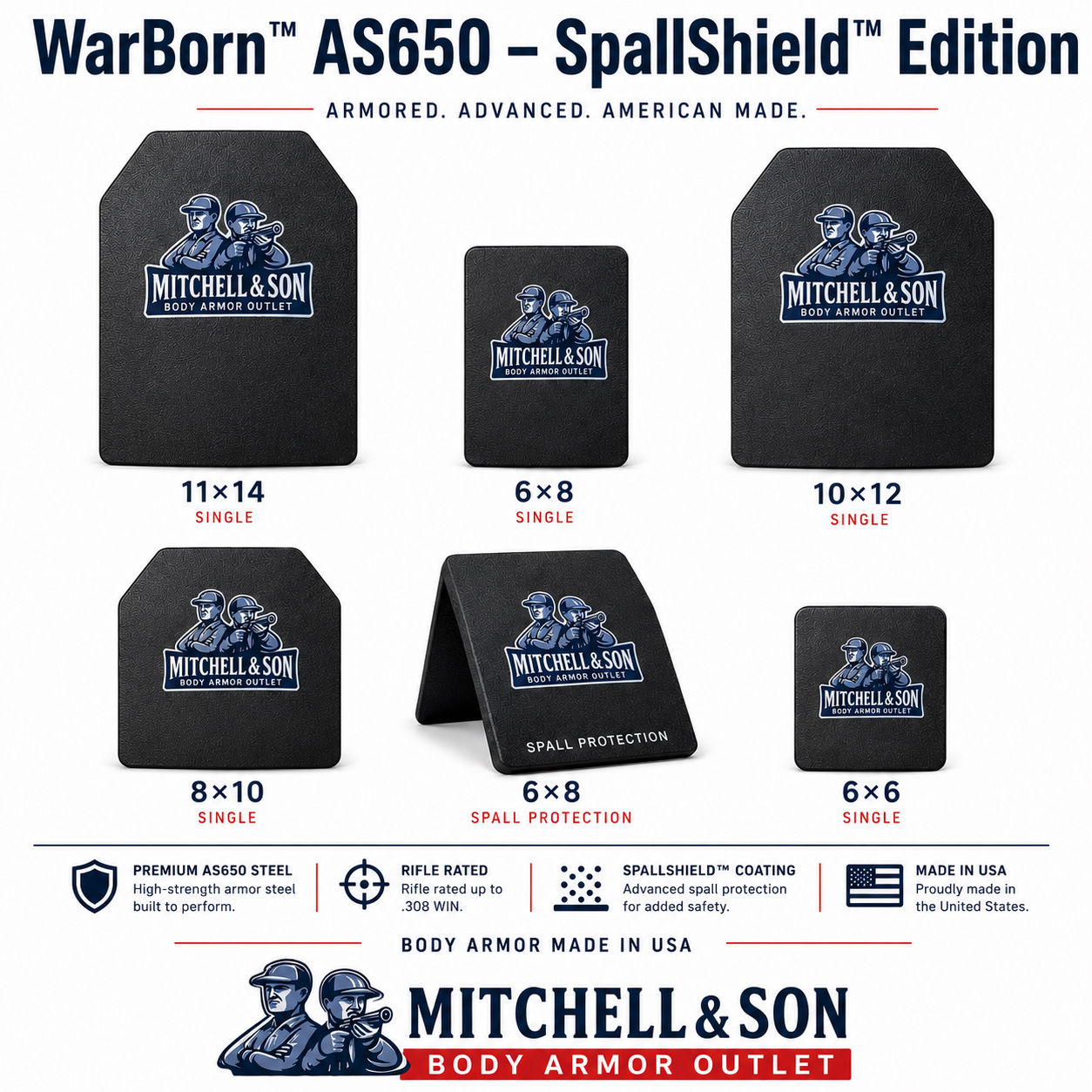 WarBorn™ AS650 – SpallShield™ Edition 11x14 Single 