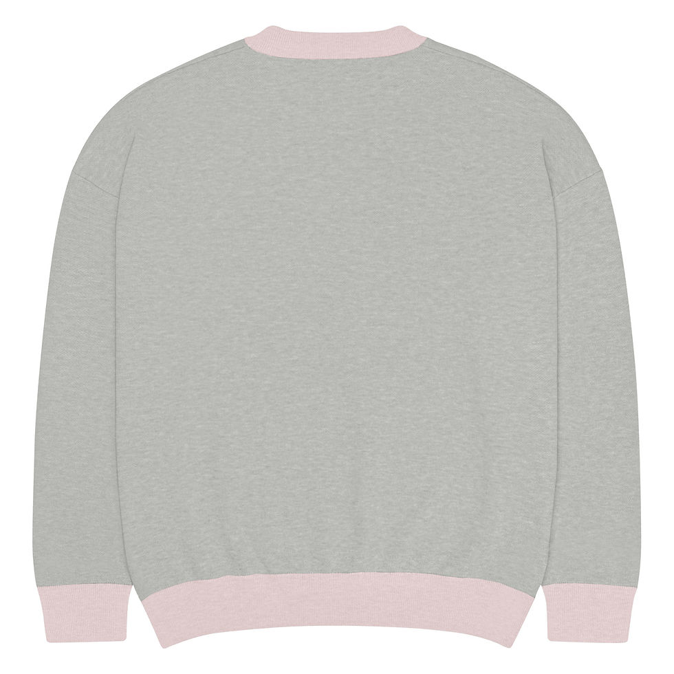 Thumbnail: Isha Luz Logo pink Relaxed fit knitted crew neck sweater