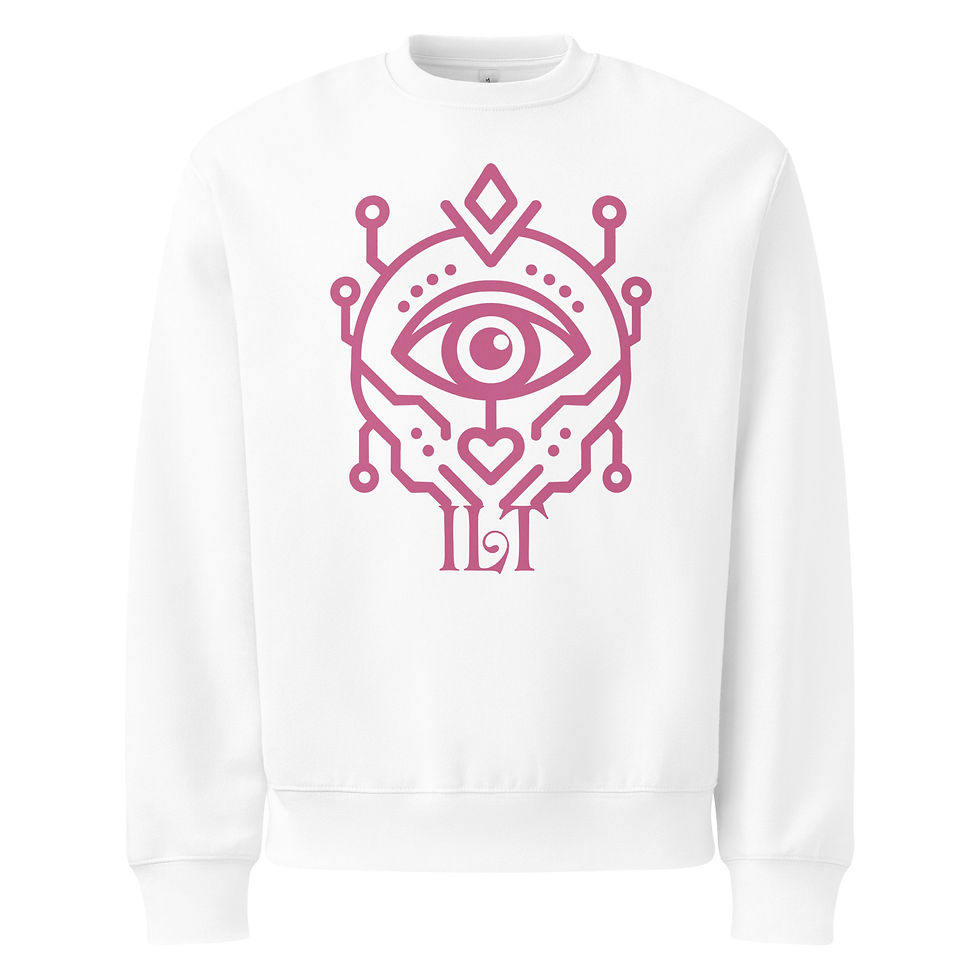 Thumbnail: Isha Luz Pink Logo Oversized heavyweight sweatshirt