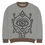 Thumbnail: Isha Luz Logo Grey Relaxed fit knitted crew neck sweater