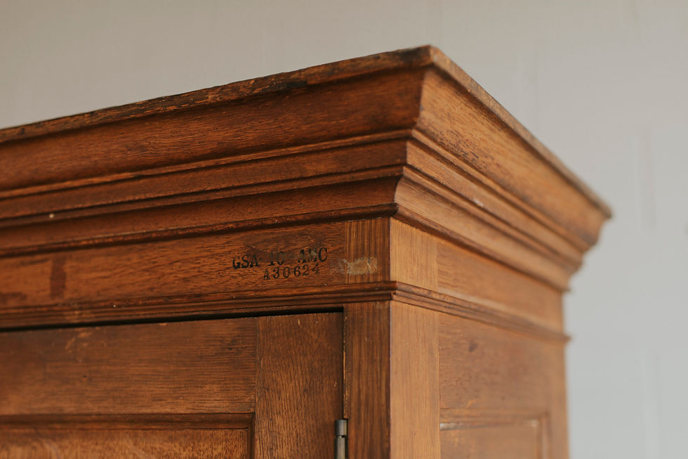 Thumbnail: Close-up of wooden cabinet crown molding