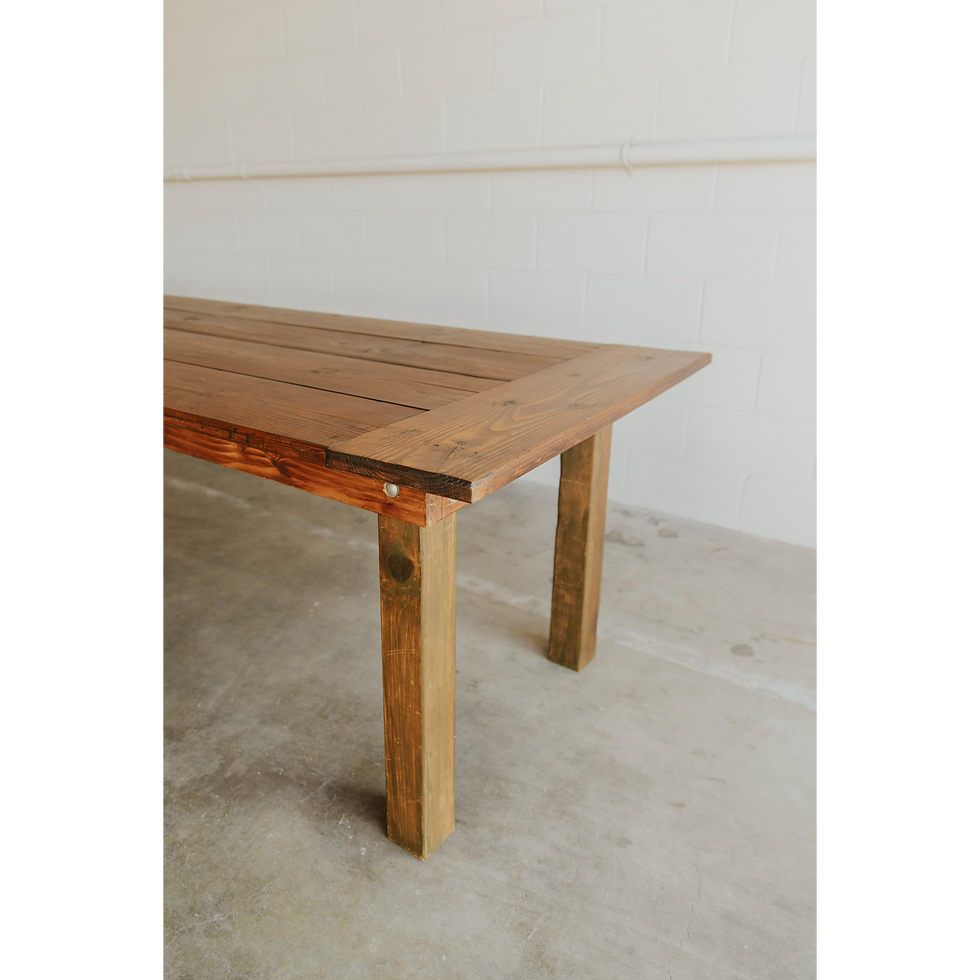 Malloy rustic wooden dining table