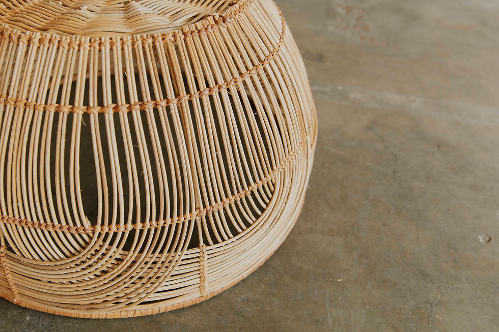 Thumbnail: Woven rattan furniture detail