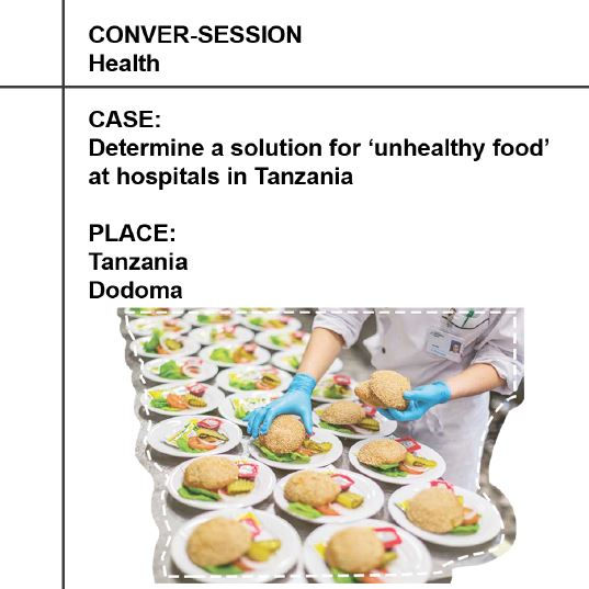 Determine a solution for 'unhealthy food' at hospitals in Tanzania