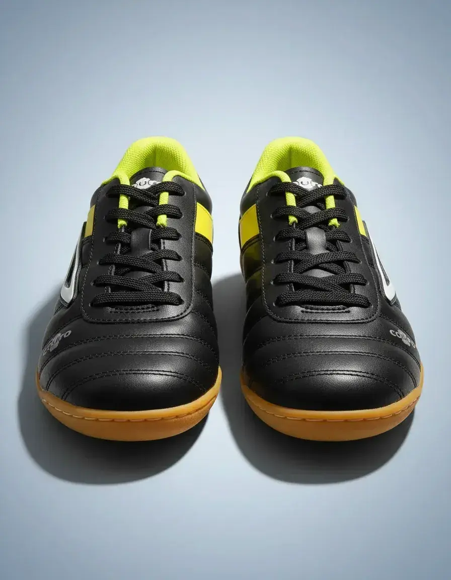 Miniatura: Chuteira Spirit Diavolo Couro - Preto/Amarelo