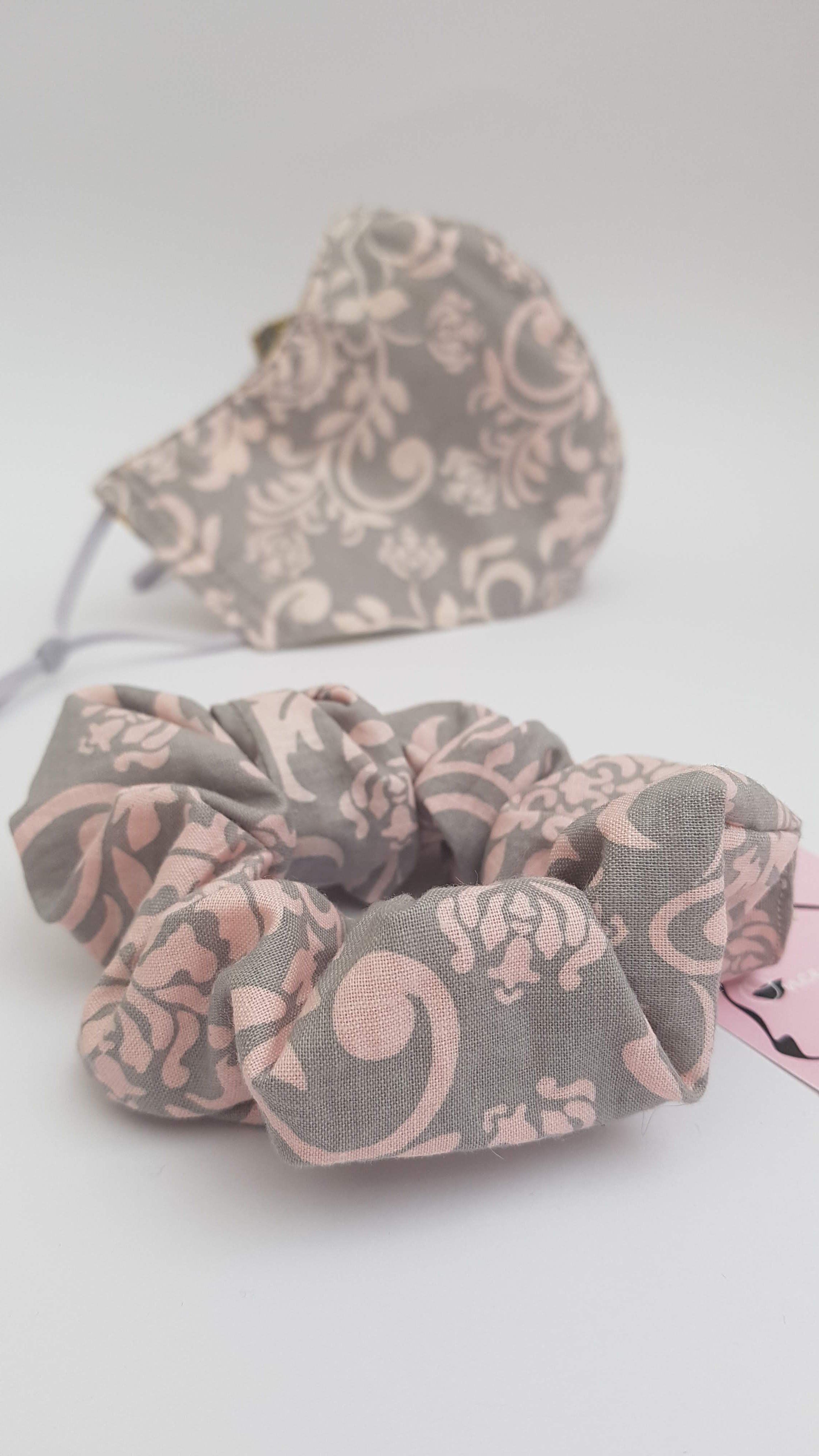 Once upon a Scunchie/Handmade in Melbourne/Damask Pink/Cotton