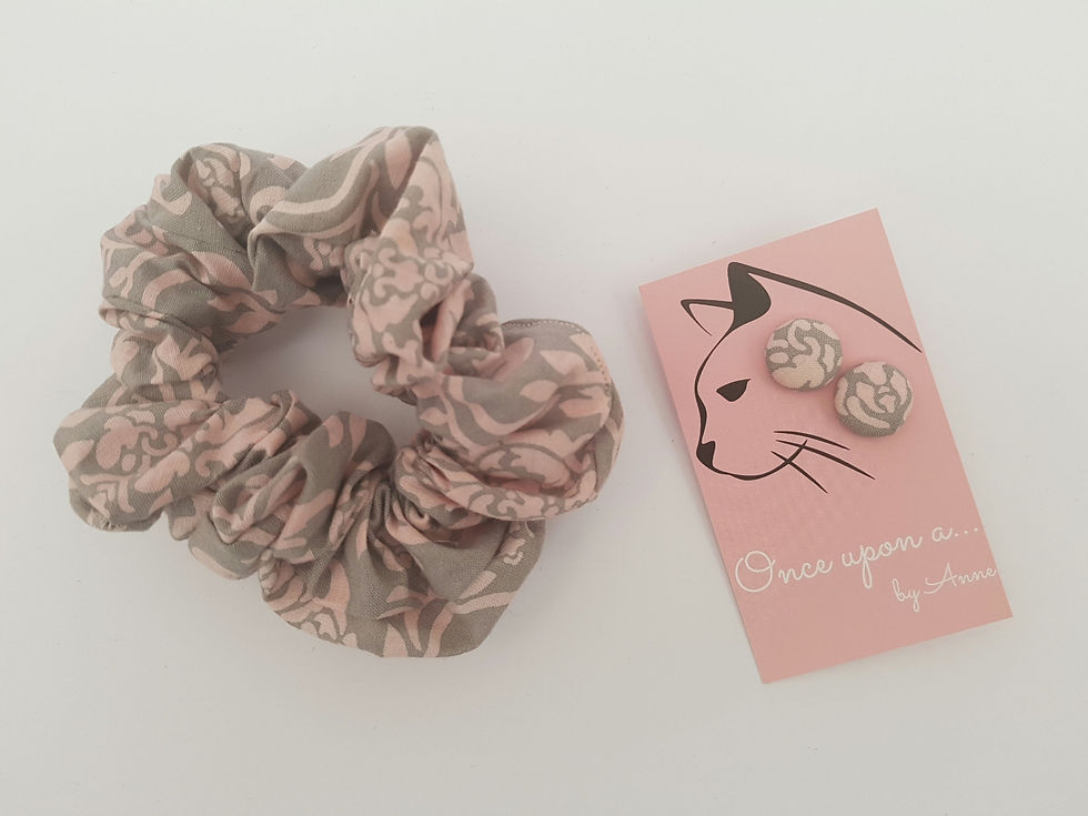Thumbnail: Handmade fabric earring  | earring stud | button earring